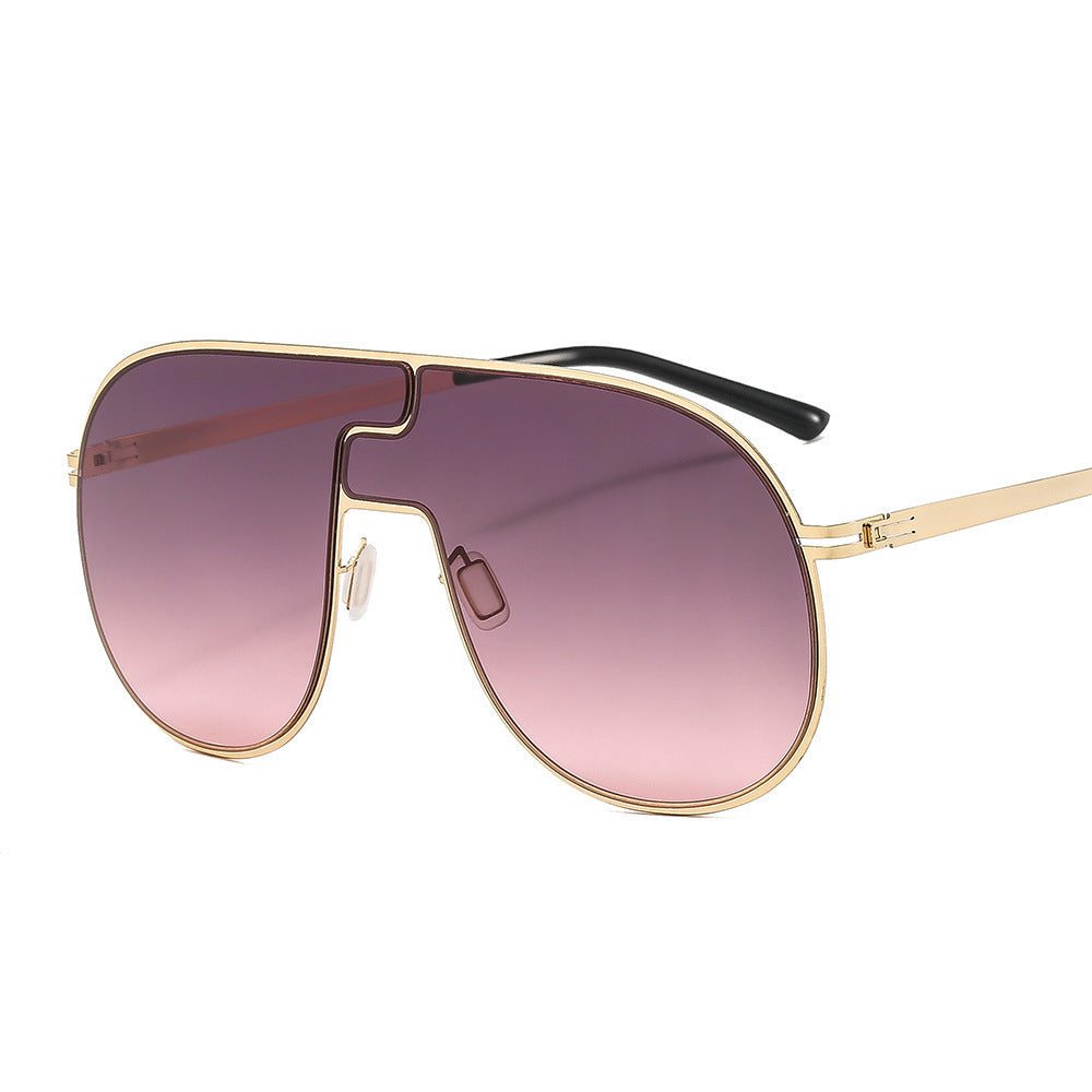 Wholesale PC Large Frame Conjoined Metal Men's and Women's Sunglasses